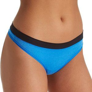 Maidenform Sport NWT Blue Black Breathable Thong MSPTHG 2XL / 9
